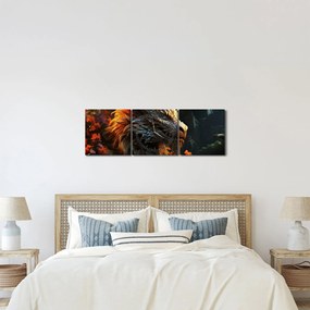 Obraz - Drak (s hodinami) (90x30 cm)