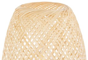 Bambusová stolná lampa svetlé drevo BOMU Beliani