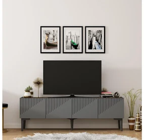 TV stolík/skrinka Tomune 4 (antracit + orech) . Vlastná spoľahlivá doprava až k Vám domov. 1095230