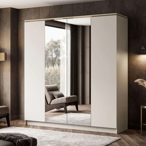 ŠATNÍKOVÁ SKRIŇA NESSIE KAŠMÍR 4D PUSH + ZRKADLÁ