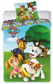 DETSKÉ BAVLNENÉ OBLIEČKY PAW PATROL 160X200 CM, 1KS 70X80 CM VZOROVANÉ