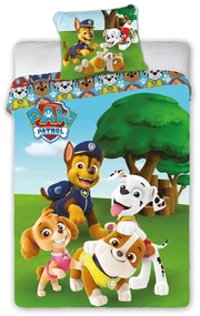 DETSKÉ BAVLNENÉ OBLIEČKY PAW PATROL 160X200 CM, 1KS 70X80 CM VZOROVANÉ