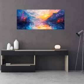 Obraz - Maľba krajiny (120x50 cm)