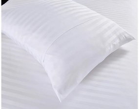 Hotelové obliečky z mikrovlákna JASMINE biele - prúžok 2 cm Rozmer obliečky: 70 x 90 cm | 140 x 200 cm