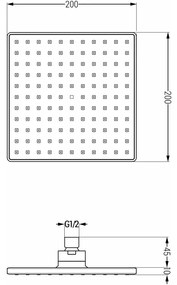 Mexen Uno, podomietkový sprchový set DR45, chrómová, 71435DR45-00