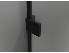 Mexen Lunar T, sklápací sprchový kút ľavý 140 x 80 cm, 8mm číre sklo, čierny profil, 834T-140-080-70-00-L