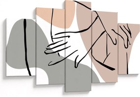 Obraz - Woman body line art N⁰2 (150x105 cm)