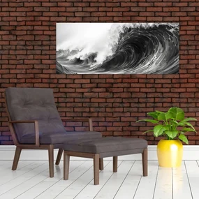 Obraz - Maľba vĺn (120x50 cm)