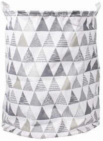 Bielo-sivý kôš na hračky a bielizeň BOWA