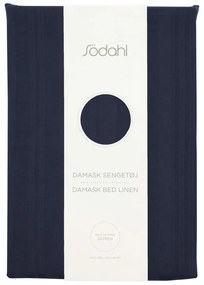 Tmavomodré damaškové obliečky na jednolôžko 140x200 cm Noble – Södahl