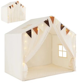 Detský stan so svetlami hviezd, béžový