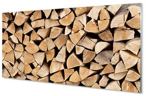 Obraz plexi Wood zloženie paliva 125x50 cm