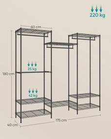 Otvorená šatníková skriňa LGR431B01