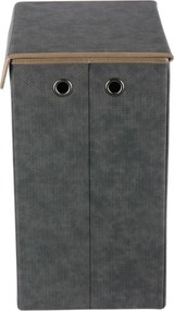 Autronic Látkový úložný box s vekom 38 × 28 × 50 cm, sivá