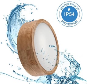 Lamkur Stropné svietidlo OAK 2xE27/15W/230V IP54 dub ø 27 cm LA49434