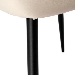 Jedálenská stolička HAMPTON zamatová, béžová