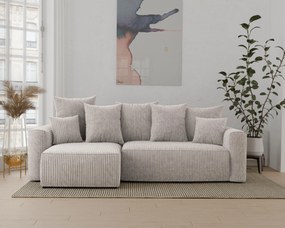 Rohová sedačka Denia (L) (mliečna). Akcia -20%. Vlastná spoľahlivá doprava až k Vám domov. 1133127