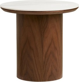 Okrúhly odkladací stolík s keramickou doskou ø 40 cm Noli – House Nordic