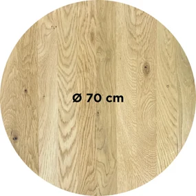 DUBLINO OAK STANDART 25 MM - MASÍVNA STOLOVÁ DOSKA Ø 70 cm