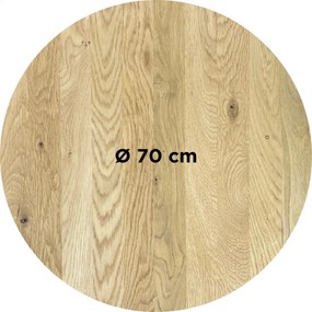 DUBLINO OAK STANDART 25 MM - MASÍVNA STOLOVÁ DOSKA Ø 70 cm