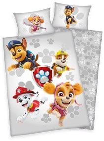 HERDING Obliečky do postieľky Paw Patrol grey Bio Bavlna  Bio Bavlna, 100/135, 40/60 cm