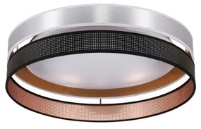 Duolla-LED Stropné svietidlo ROLLER DUO SH. LED/24W/230V pr. 45 cm strieborná/čierna