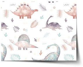 Sablio Plagát Maľované dinosaury - 90x60 cm