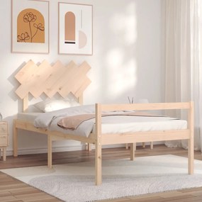 Rám postele s čelom 100x200 cm masívne drevo 3195536