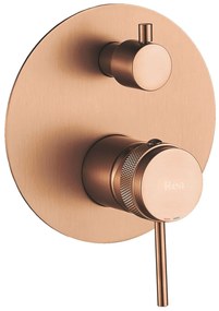 Rea Lungo Grip, podomietková sprchová súprava + BOX montážny systém, medená matná, REA-P5651