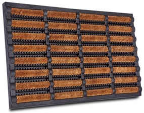 Hanse Home Collection koberce Rohožka Mix Mats Brushes 105647 Black Cocos - 40x60 cm