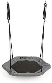 EcoToys Šesťhranná záhradná hojdačka Bocianie hniezdo - šedá, MIR6023 GRAY