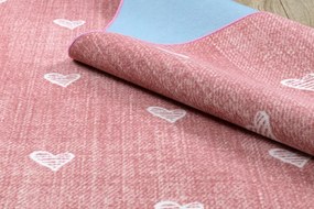 Koberec HEARTS Jeans - ružový
