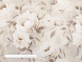 Biante Detské bavlnené posteľné obliečky do postieľky Sandra SA-519 Pivonky na béžovom Do postieľky 90x120 a 40x60 cm