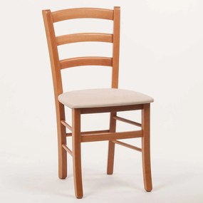 Stima stolička PAYSANE s čalúneným sedákom Vyberte odtieň ->: Jelša, Vyberte látku ->: LUX Béžová 25