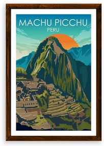 Poster Machu Picchu - Poster 50x70cm + čierny rám (71,8€)