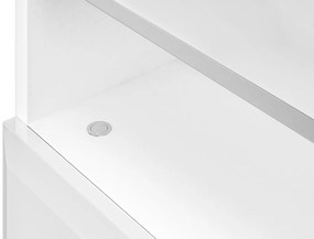 NOČNÝ STOLÍK CRISTINE 3S BIELY LESK + ZRKADLO