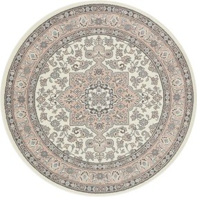Nouristan - Hanse Home koberce Kruhový koberec Mirkan 104443 Cream / Rose - 160x160 (průměr) kruh cm