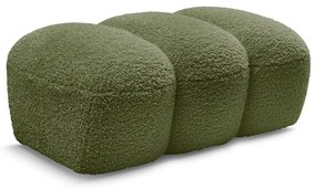 Zelená podnožka z textílie buklé Hippolyte – Bobochic Paris