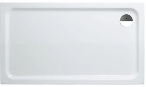 LAUFEN Solutions obdĺžniková sprchová vanička zo sanitárneho akrylátu, odtok v rohu, 1400 x 800 x 45 mm, biela, H2125070000001