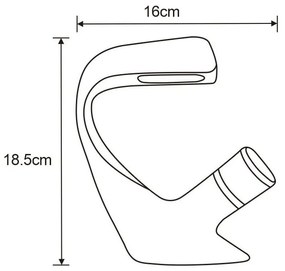 Mexen Cardo, umývadlová batéria, čierna matná, 747200-70