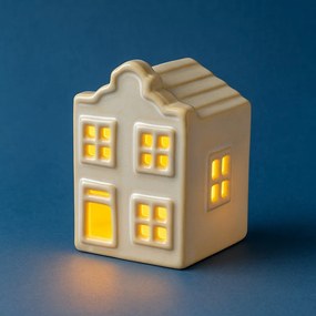 Vánoční keramická LED dekorace Larsen I bílá