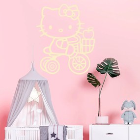 Veselá Stena Samolepka na stenu na stenu Mačička Hello Kitty Farba: černá
