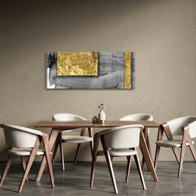 Obraz - Zlaté štvorce N⁰2 (120x50 cm)