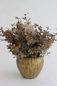 Zlatý keramický kvetináč 13cm