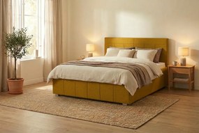 Postel RAM 120x200 cm Žltá Bez matraca