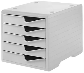 Triediaci box, 5 zásuviek, sivá/sivá