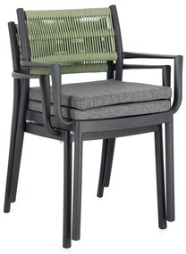 Sivé plastové záhradné stoličky v súprave 4 ks Alvin – Bizzotto