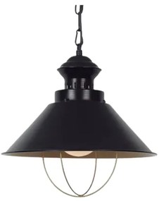 Industry black závesné svietidlo s retiazkou Ø34*120
