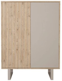 Skrinka v dekore duba v sivo-prírodnej farbe 90x120 cm Millay – Marckeric