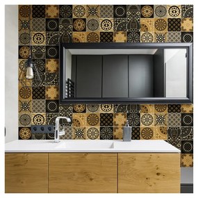 Sada 15 nástenných samolepiek Ambiance Wall Decals Azulejos Tiles San Juan, 10 × 10 cm